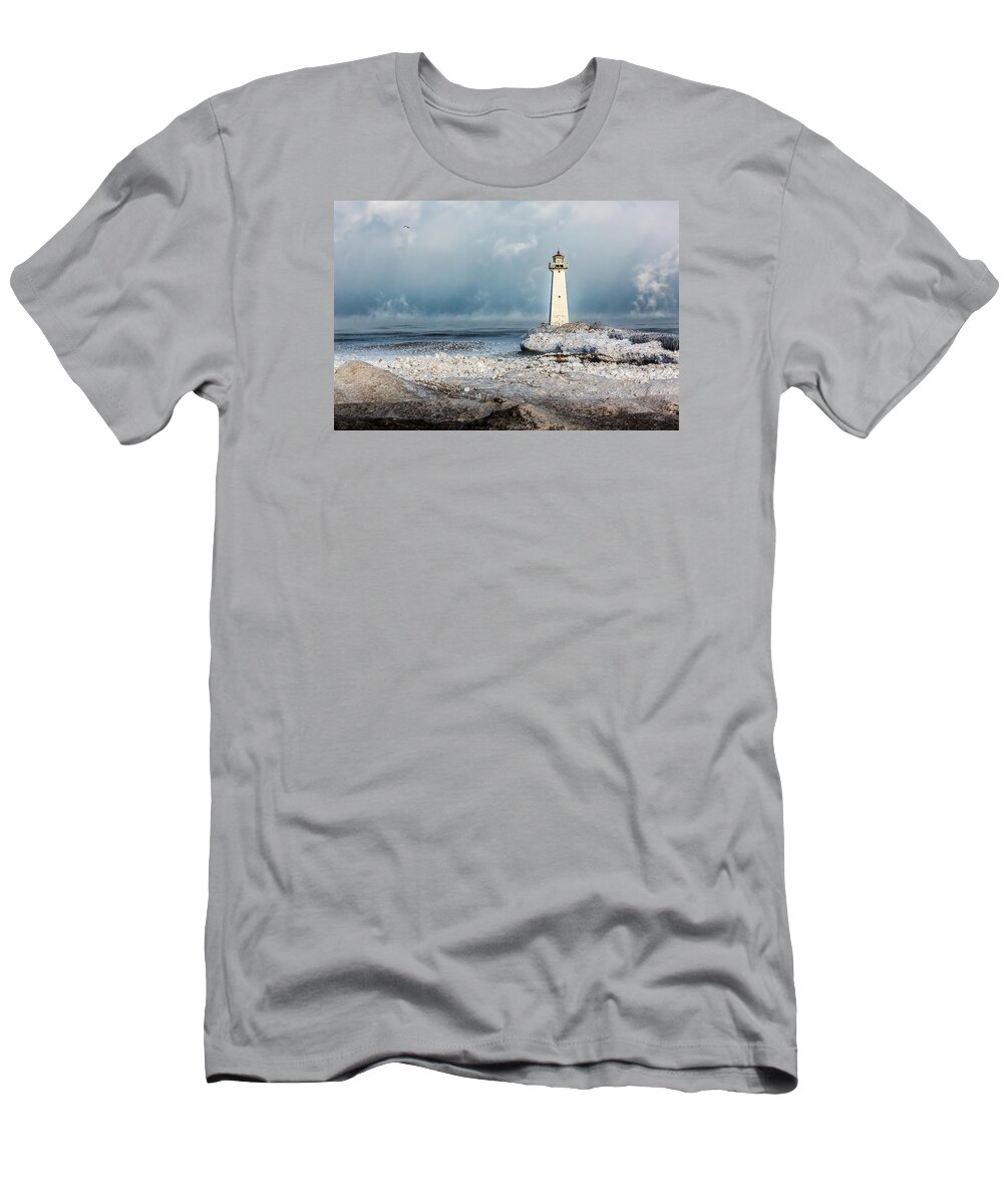 Lighthouse T-Shirt featuring the photograph Sodus Sentry by Everet Regal