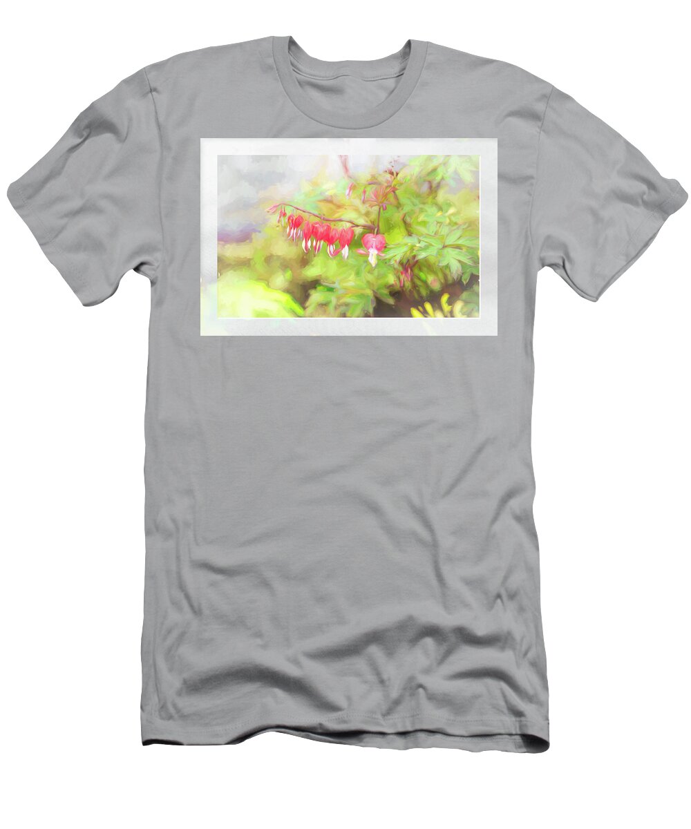 Flower Impressions T-Shirt featuring the photograph Soft Bleeding Hearts by Natalie Rotman Cote