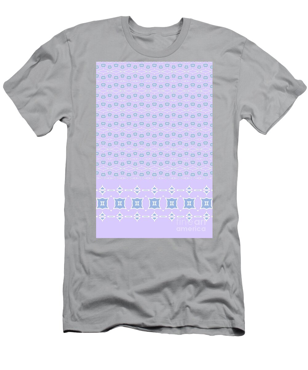 Soft T-Shirt featuring the digital art Soft Mauve Romance Pattern by Joy Watson