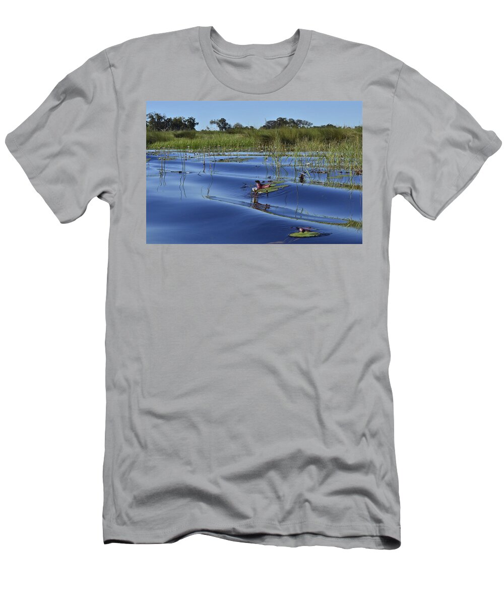 Okavango Delta T-Shirt featuring the photograph Solitude in the Okavango by Don Mercer