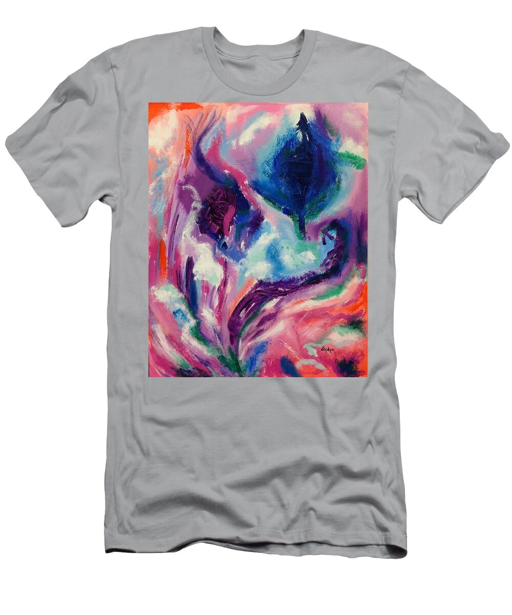 Soft T-Shirt featuring the painting Soothing Garden by Diane Pape