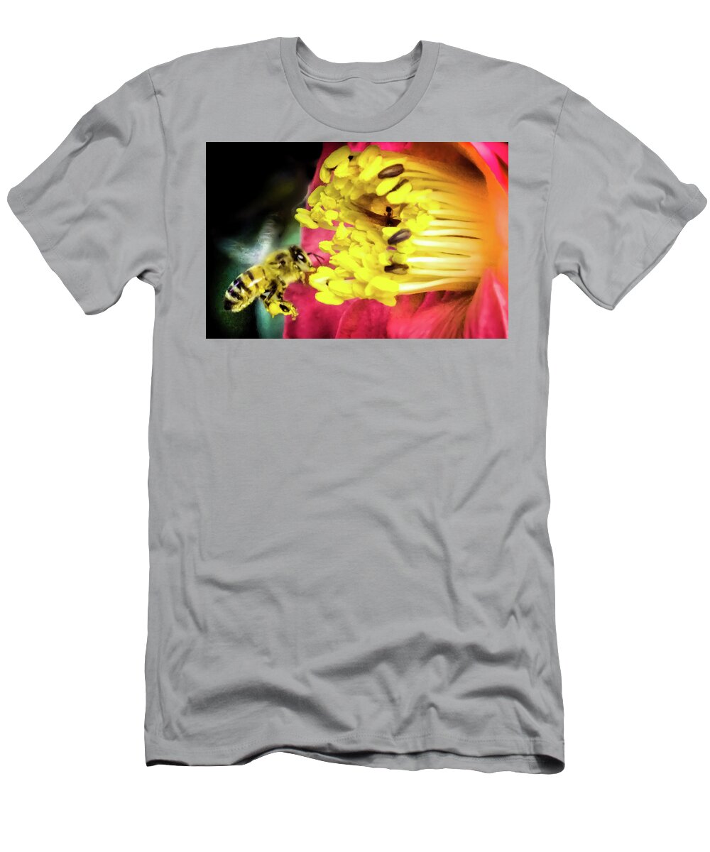 Honeybee T-Shirt featuring the photograph Soul Of Life by Karen Wiles