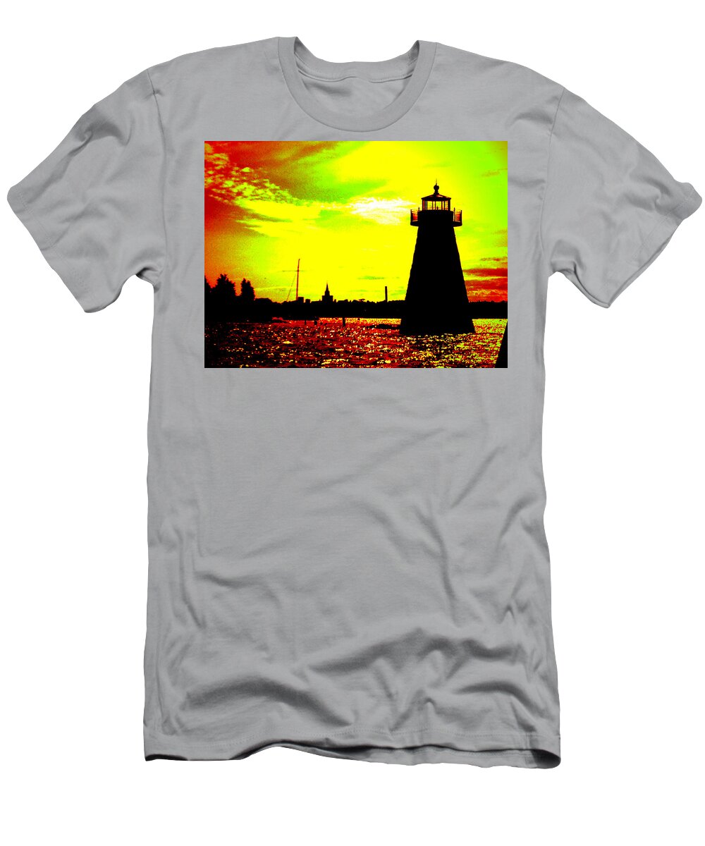Lighthouse T-Shirt featuring the photograph Southcoast Silhouette by Kate Arsenault 