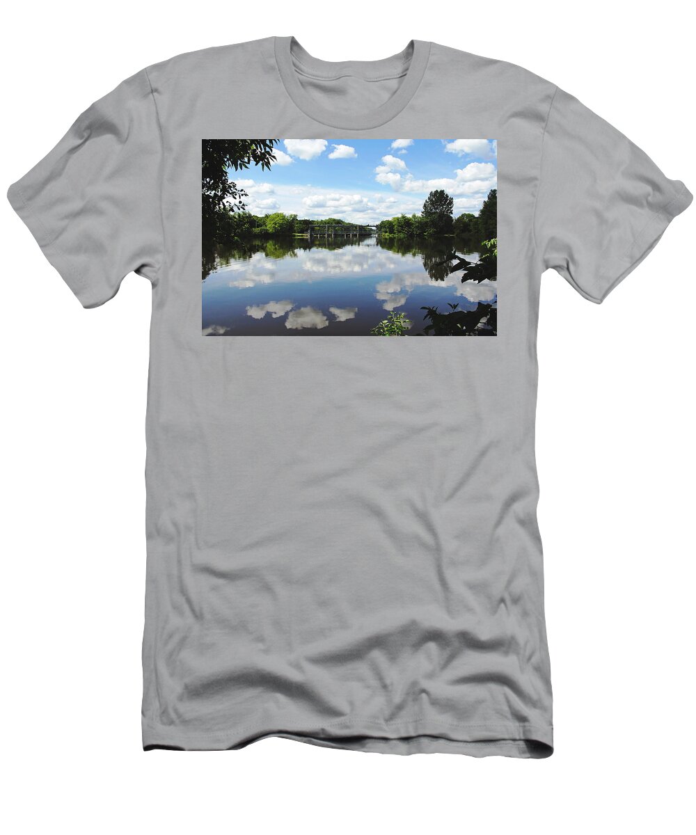 Guelph T-Shirt featuring the photograph Speed River Dam by Debbie Oppermann