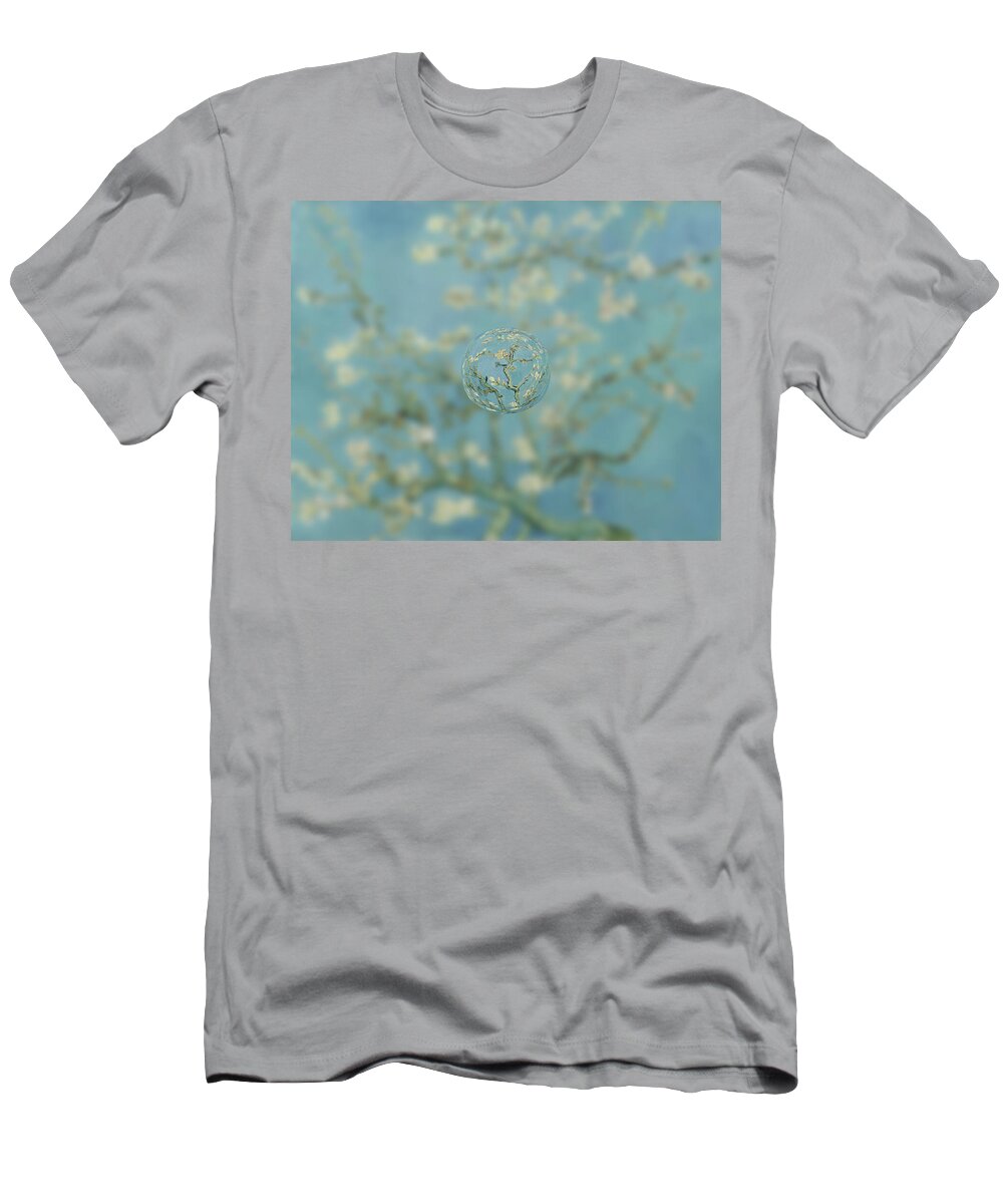 Abstract In The Living Room T-Shirt featuring the digital art Sphere Ill van Gogh by David Bridburg