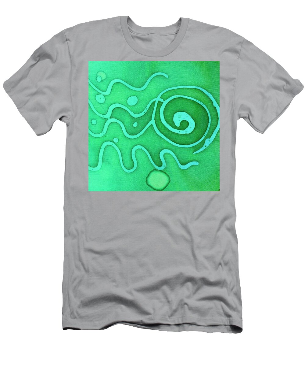 Abstract T-Shirt featuring the painting Spiral Doodle by Barbara Pease