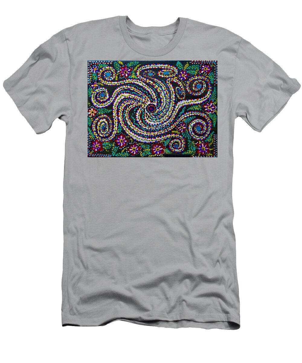 Abstract Painting T-Shirt featuring the painting Spiral by Gina Nicolae Johnson