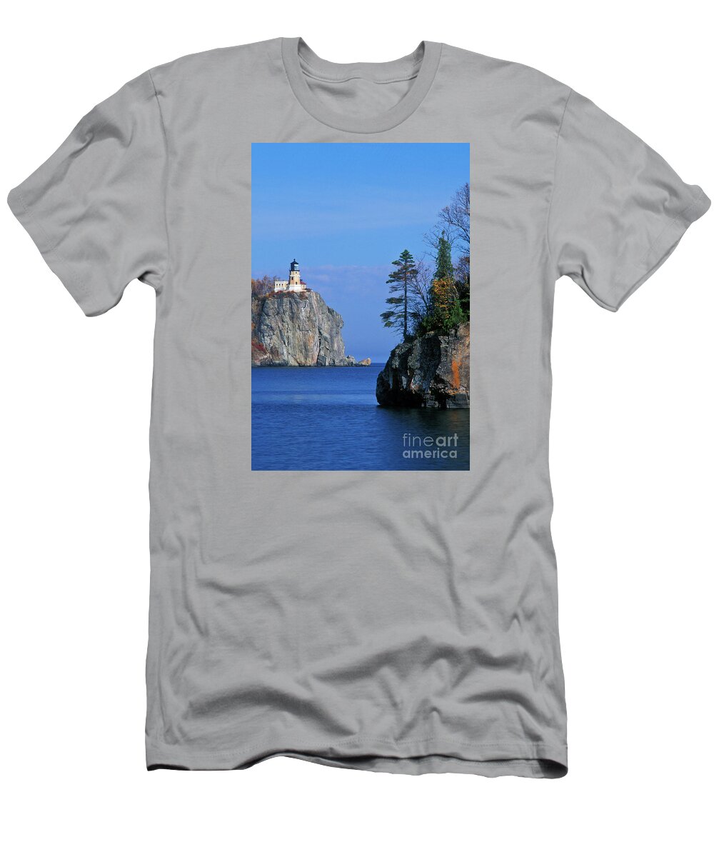 Split T-Shirt featuring the photograph Split Rock Lighthouse - FS000120 by Daniel Dempster