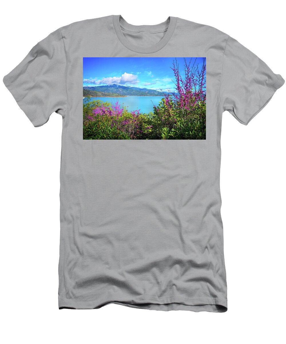 Shasta Lake T-Shirt featuring the photograph Spring Beauty at Shasta Lake by Lynn Bauer