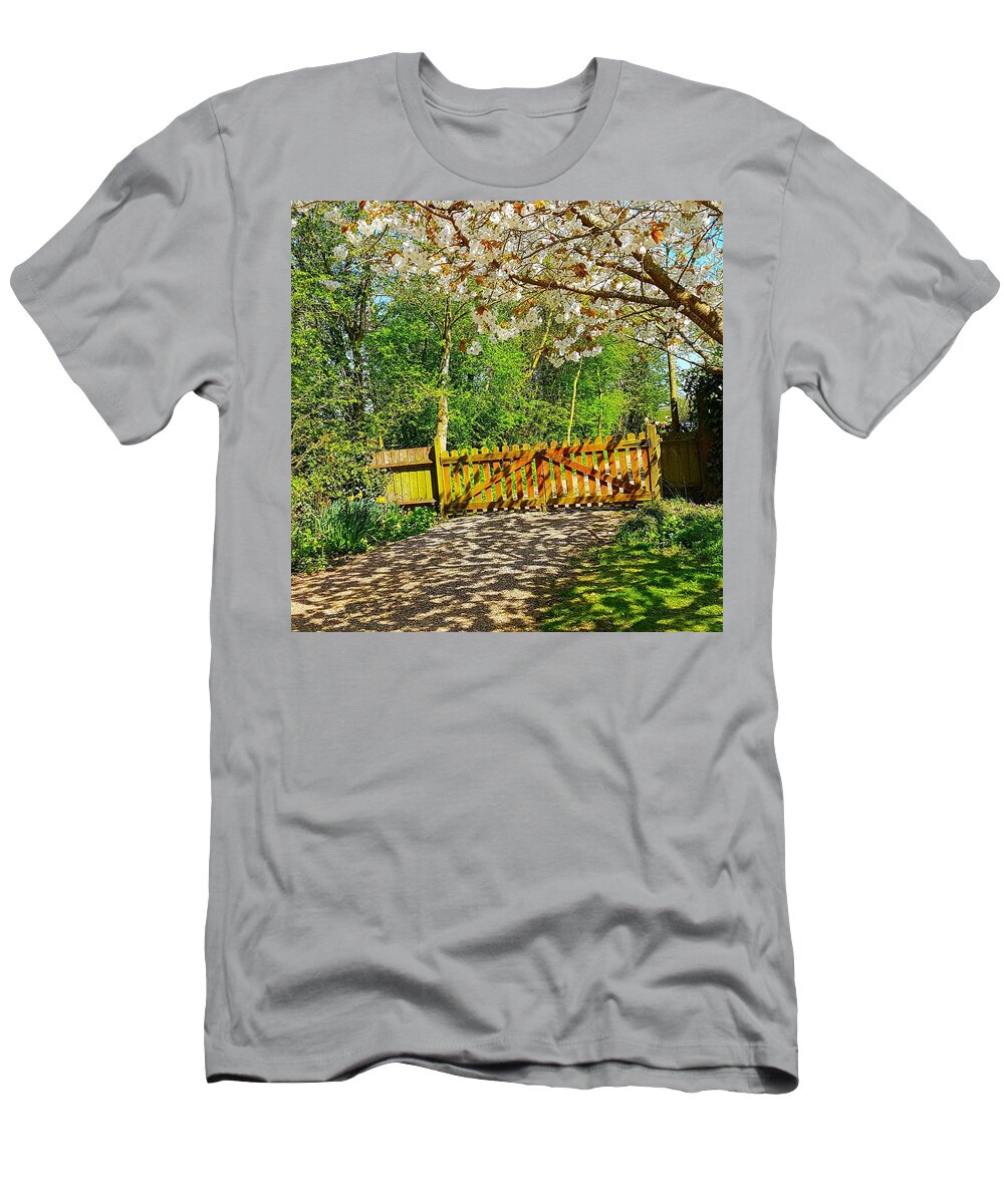 Garden T-Shirt featuring the photograph Spring Gateway by Rowena Tutty