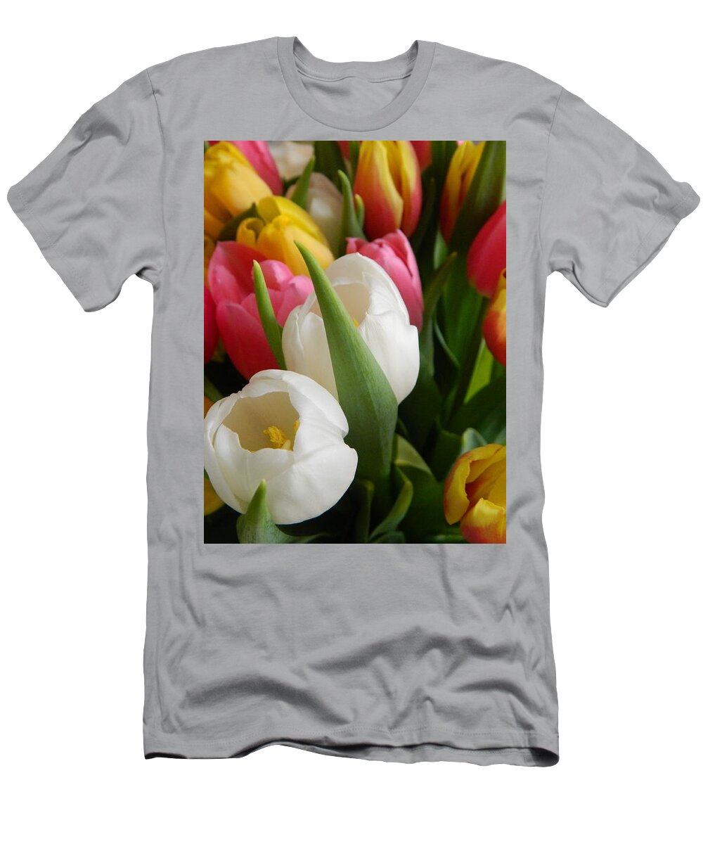 Tulip T-Shirt featuring the photograph Spring Mix 2016 by Karen Mesaros