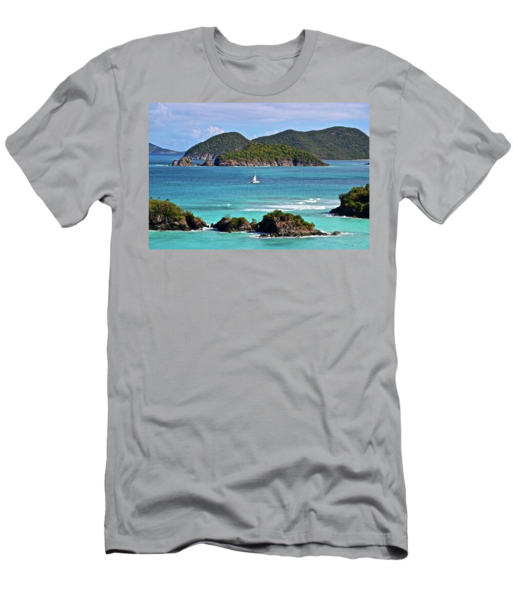 St T-Shirt featuring the photograph St John Vista by Frozen in Time Fine Art Photography