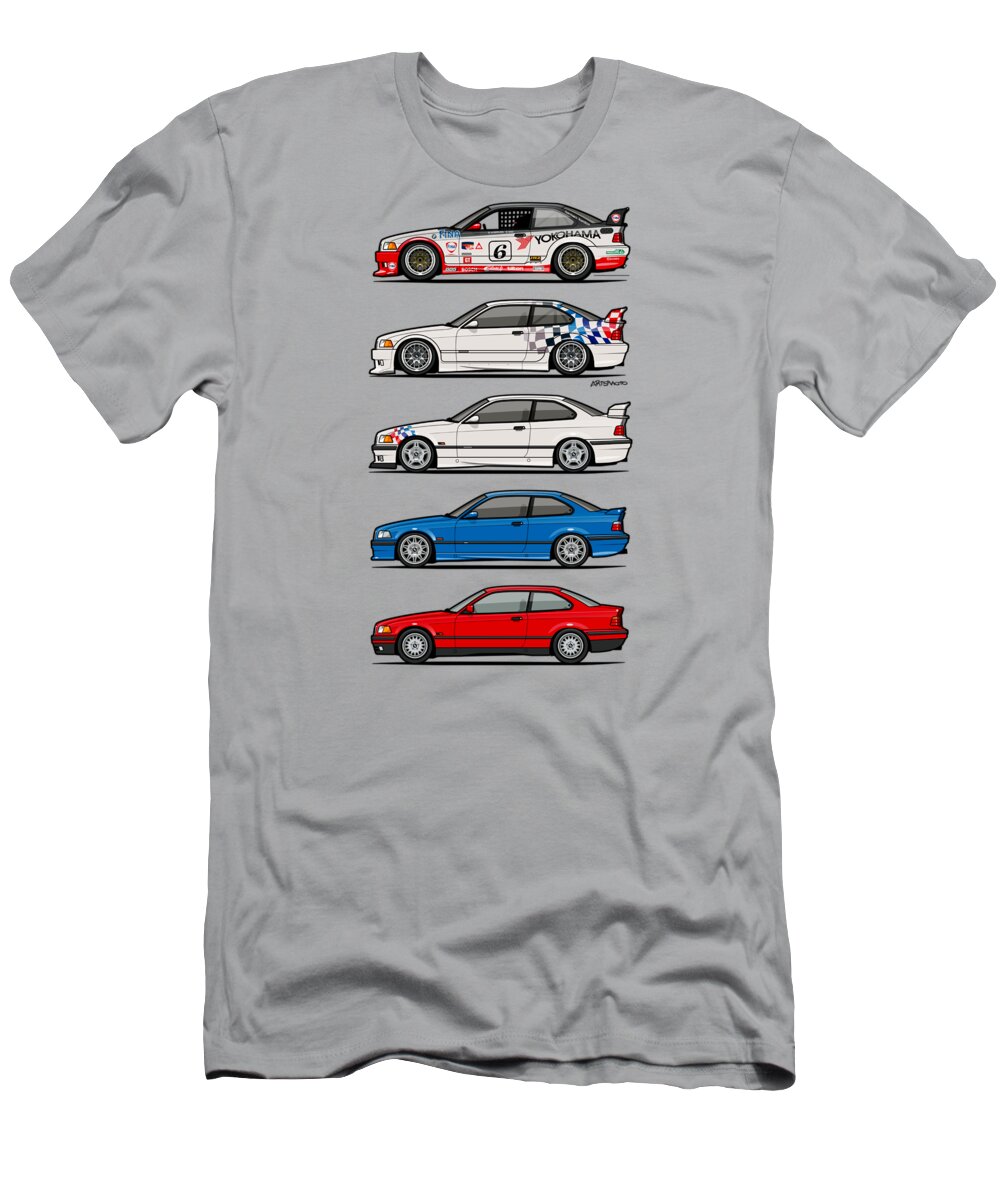 Stack of BMW 3 Series E36 Coupes T-Shirt by Tom Mayer II Monkey Crisis On  Mars - Pixels
