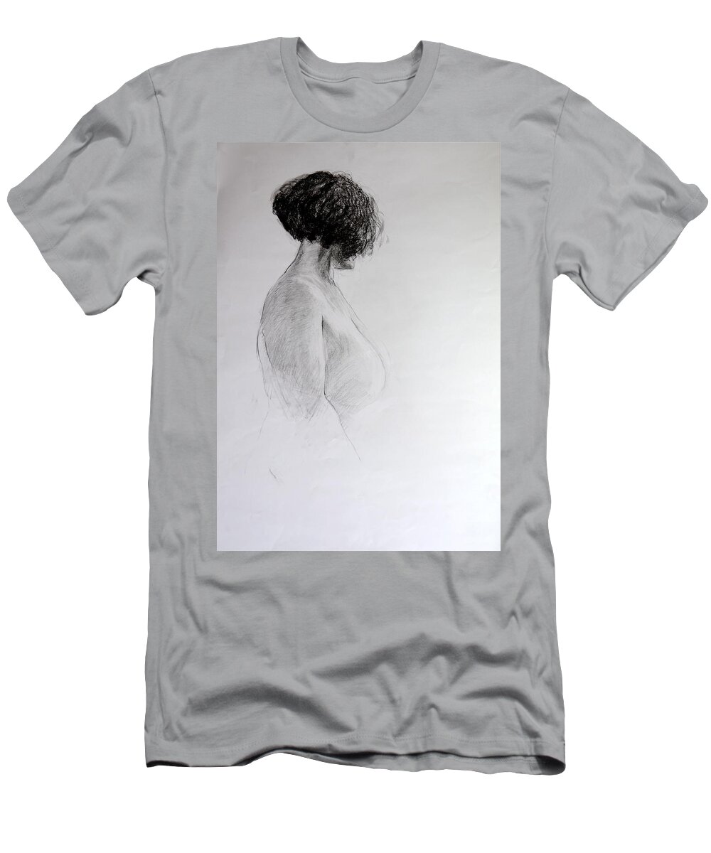 Life T-Shirt featuring the drawing Standing Nude by Harry Robertson