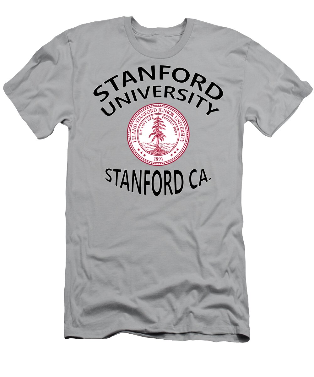 Stanford University T-Shirt featuring the digital art Stanford University Stanford California by Movie Poster Prints