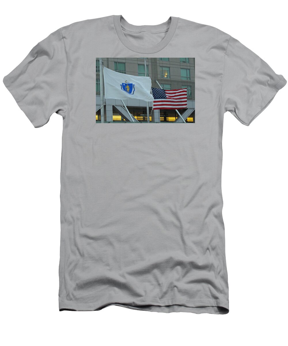 Flags T-Shirt featuring the photograph State and Country by Barbara McDevitt