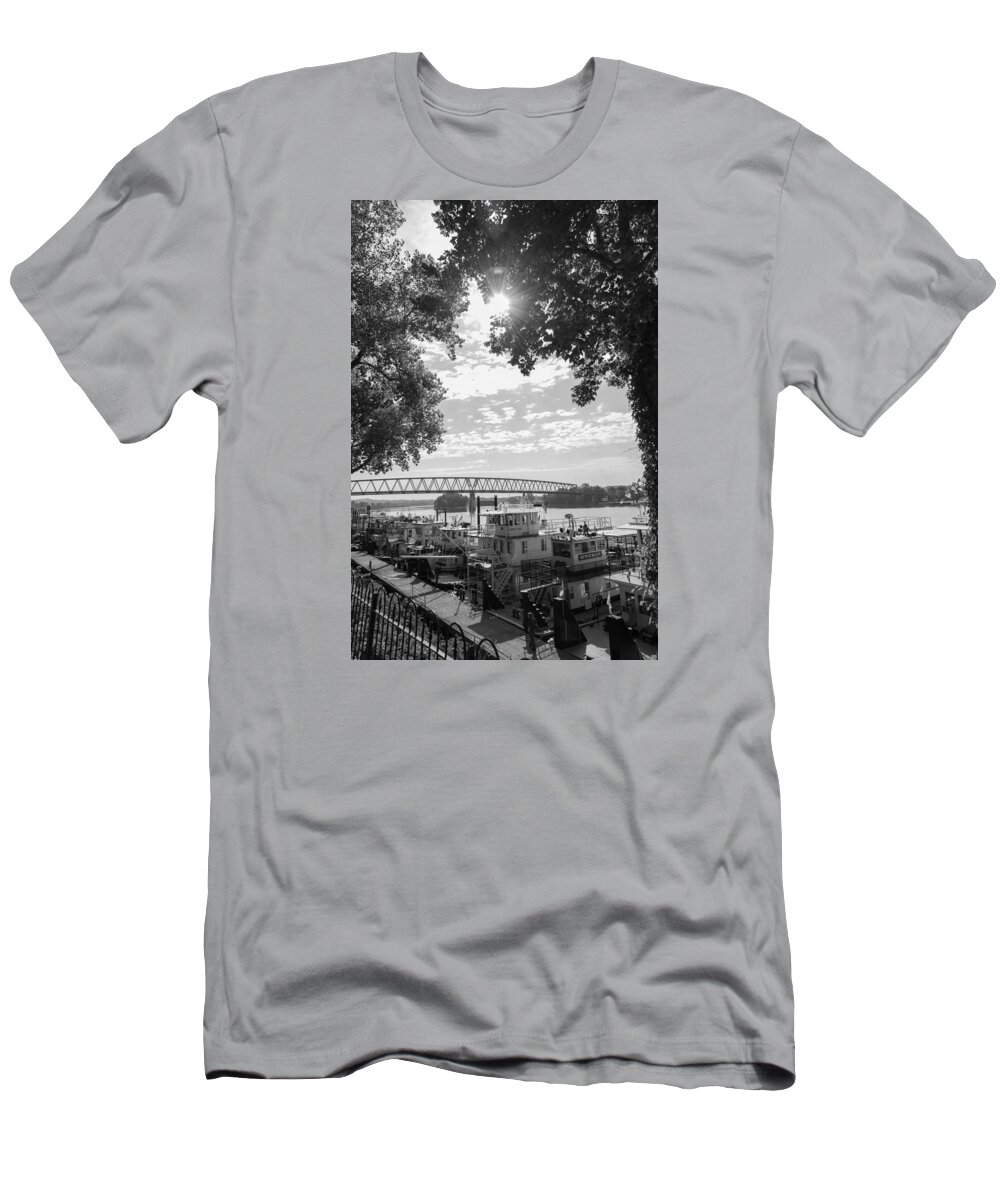 Sternwheeler T-Shirt featuring the photograph Sternwheelers - Marietta, Ohio - 2015 by Holden The Moment