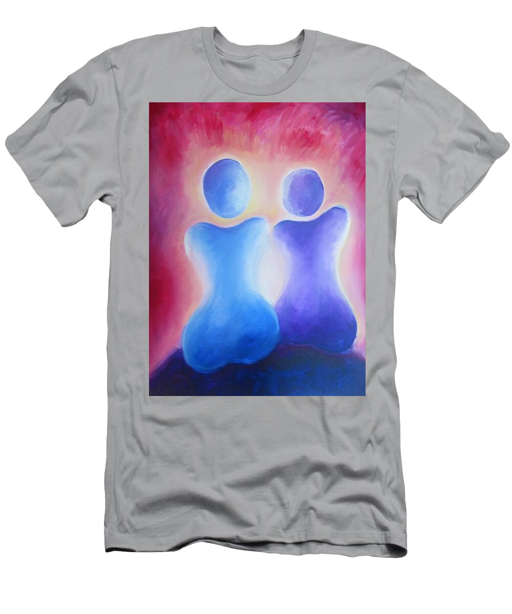Grief T-Shirt featuring the painting Still...Beside Me by Jennifer Hannigan-Green