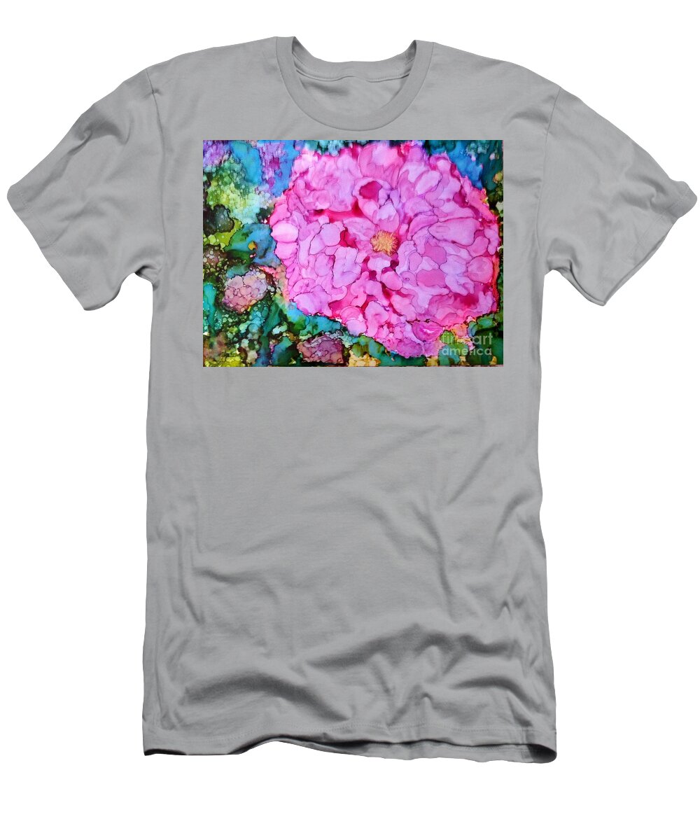 Flower T-Shirt featuring the painting Summer Delight by Eunice Warfel