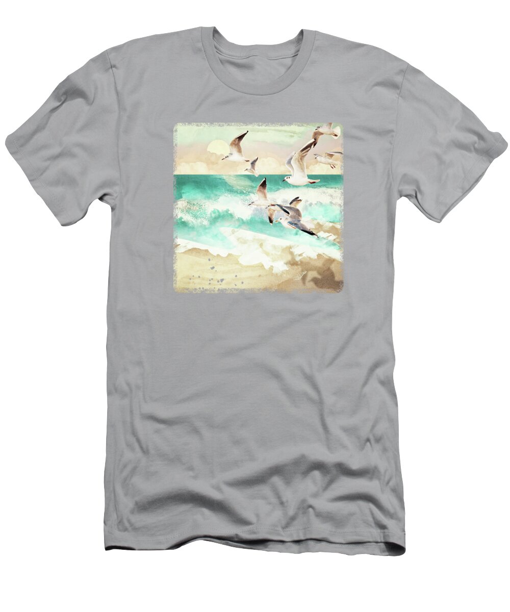 Summer T-Shirt featuring the digital art Summer Flight by Spacefrog Designs