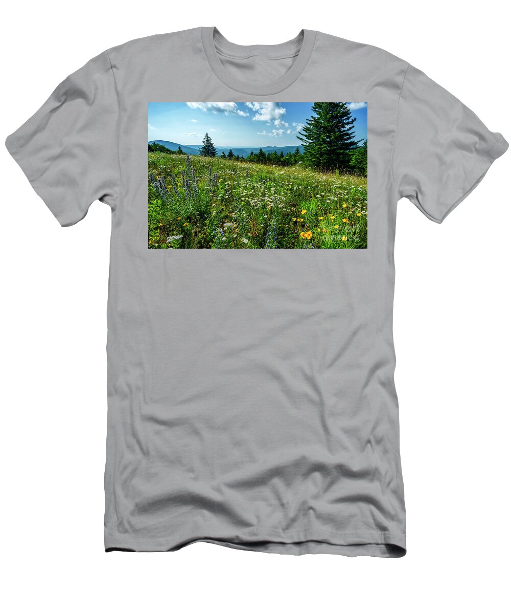 Summer T-Shirt featuring the photograph Summer Flowers in the Highlands by Thomas R Fletcher