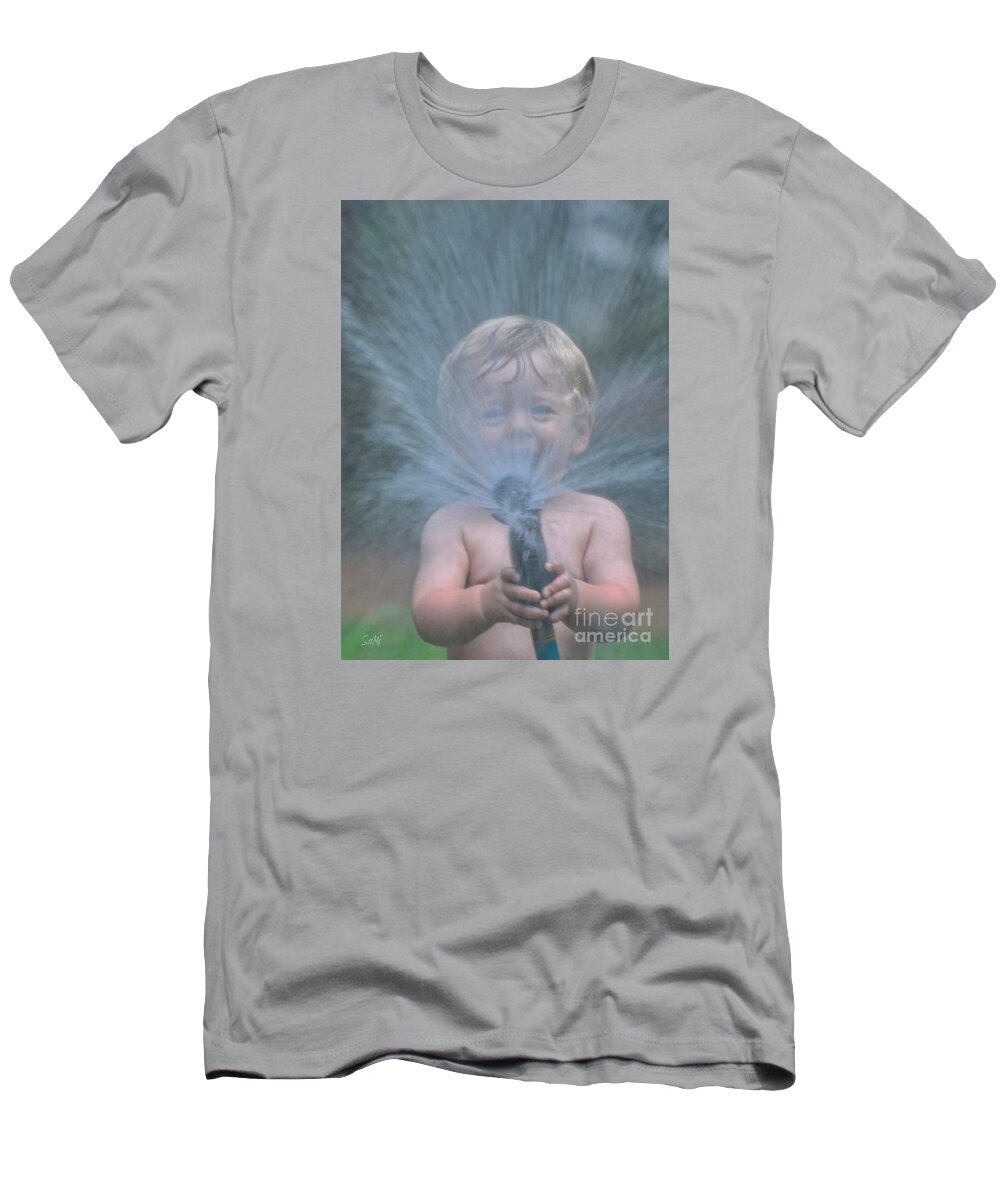 Water T-Shirt featuring the photograph Summer shower by Sami Martin