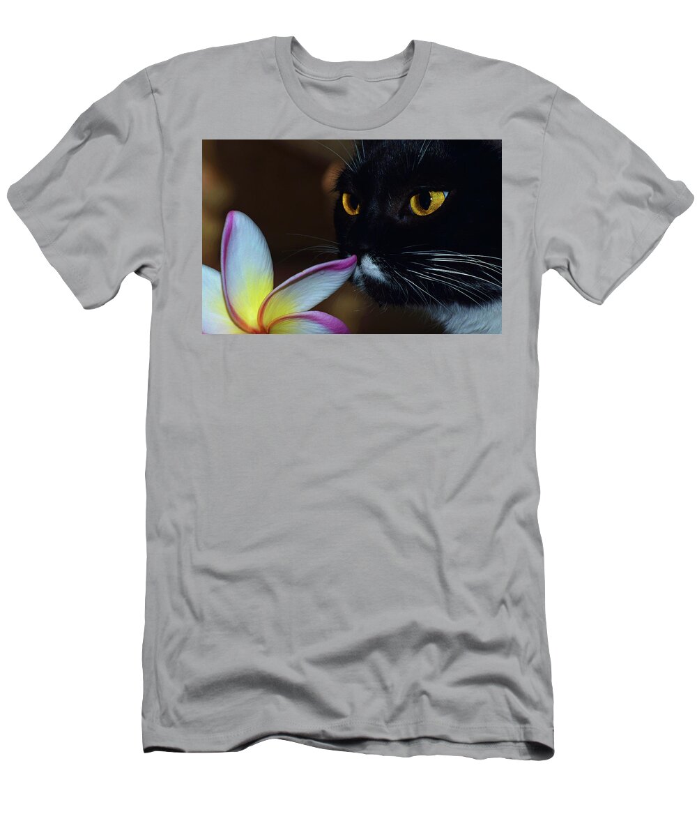 Photograph T-Shirt featuring the photograph Summer Sniffing Plumaria by Larah McElroy