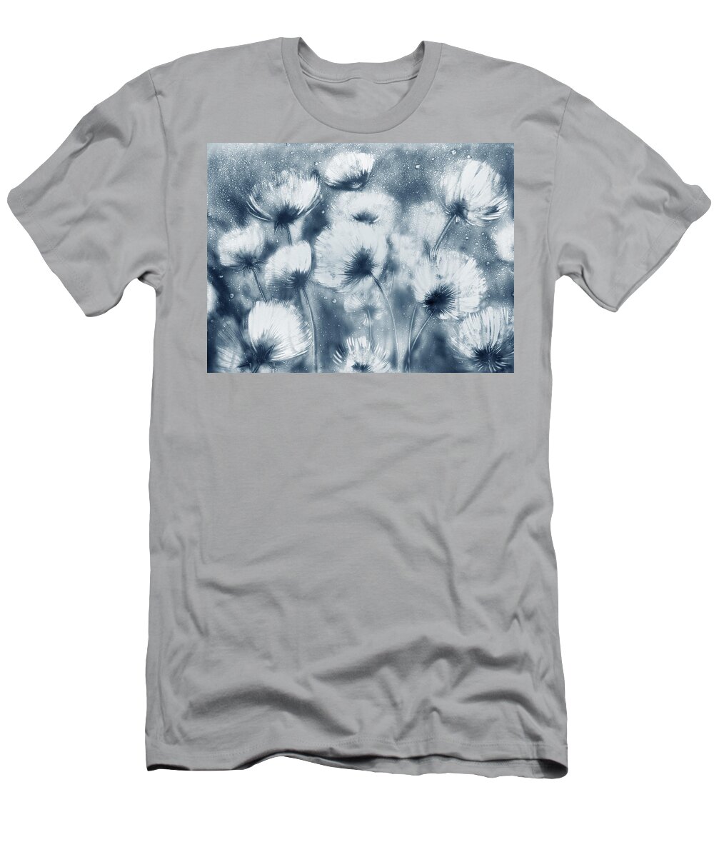 Flowers T-Shirt featuring the drawing Summer Snow by Elena Vedernikova