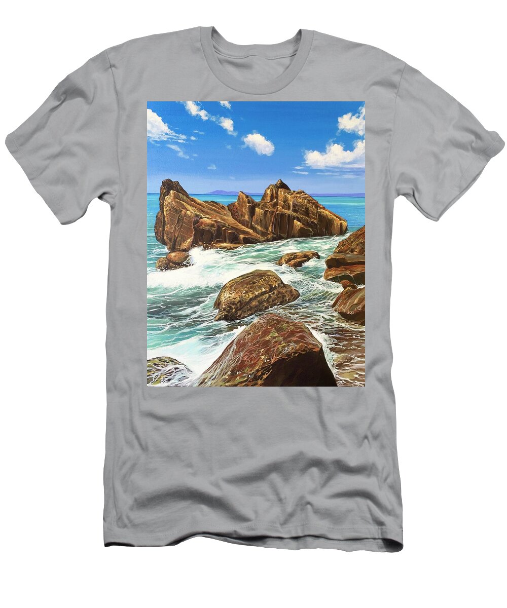 Puerto Vallarta T-Shirt featuring the painting Summerfling by Hunter Jay