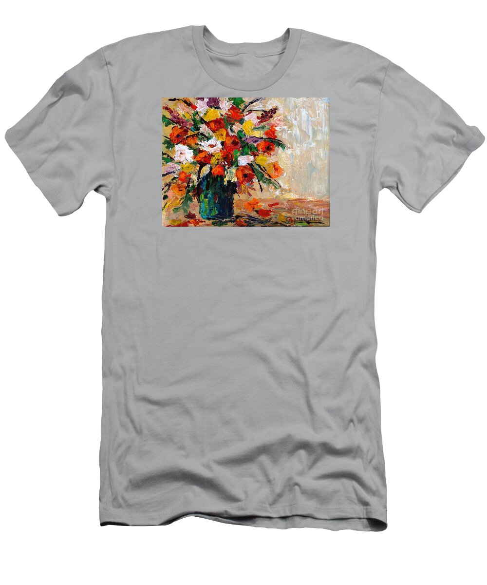 Flowers T-Shirt featuring the painting Summer's Riot by Phyllis Howard