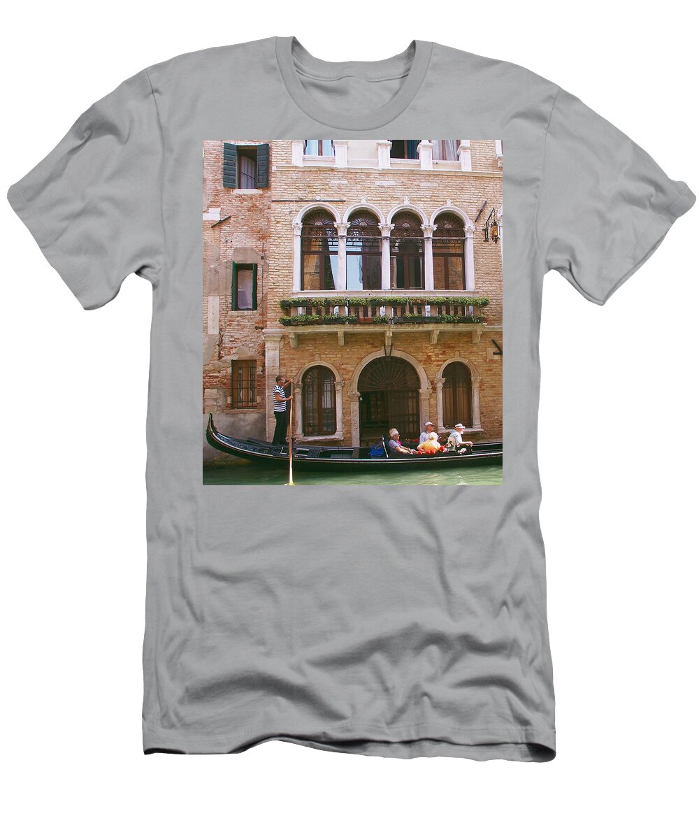 Venice T-Shirt featuring the photograph Sun in a Gondola II by Elena Perelman