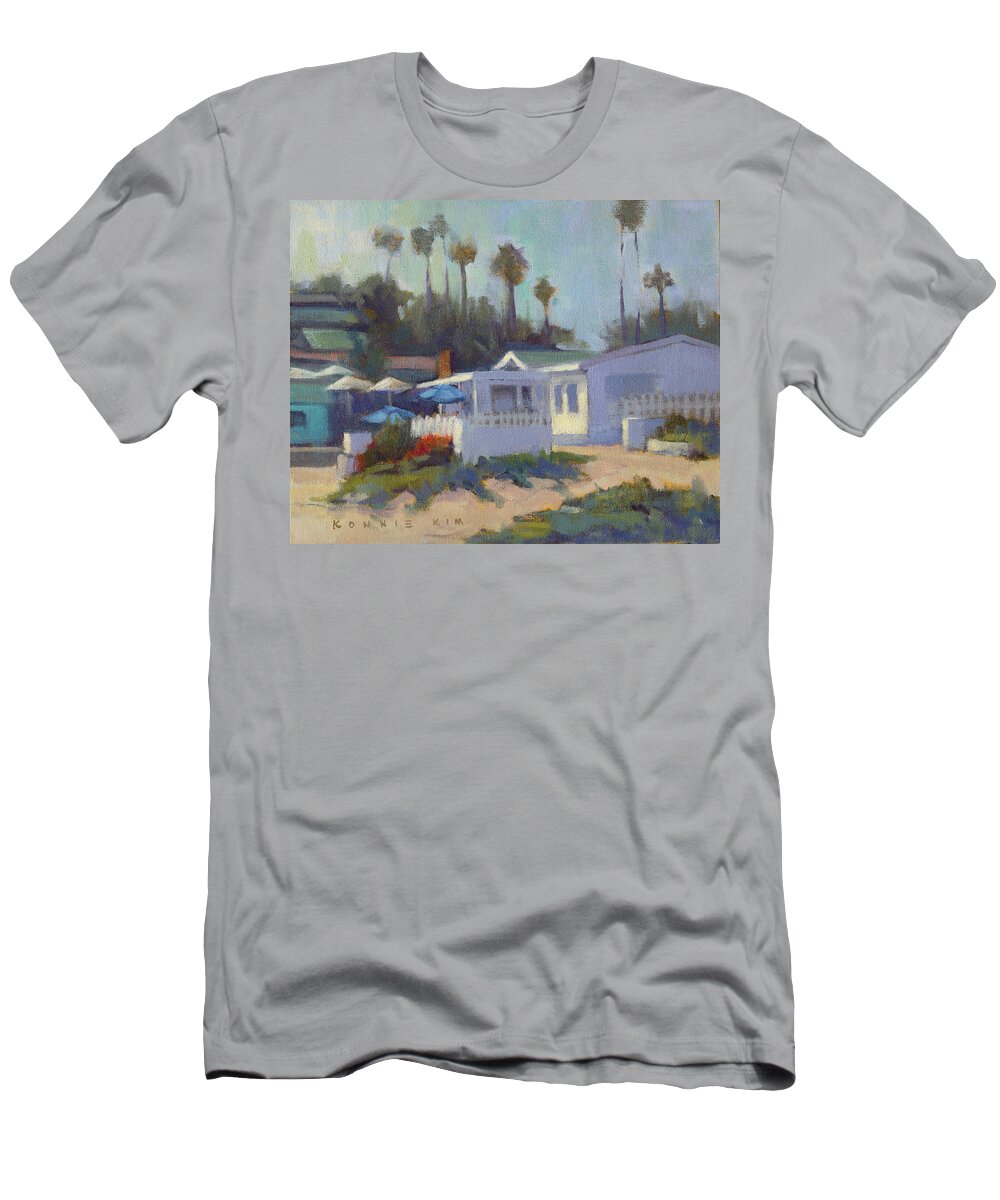 California T-Shirt featuring the painting Sunny Day at Crystal Cove by Konnie Kim