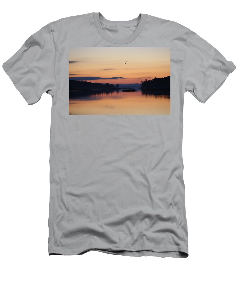 Sunrise T-Shirt featuring the photograph Sunrise in Blue Hill V by Greg DeBeck