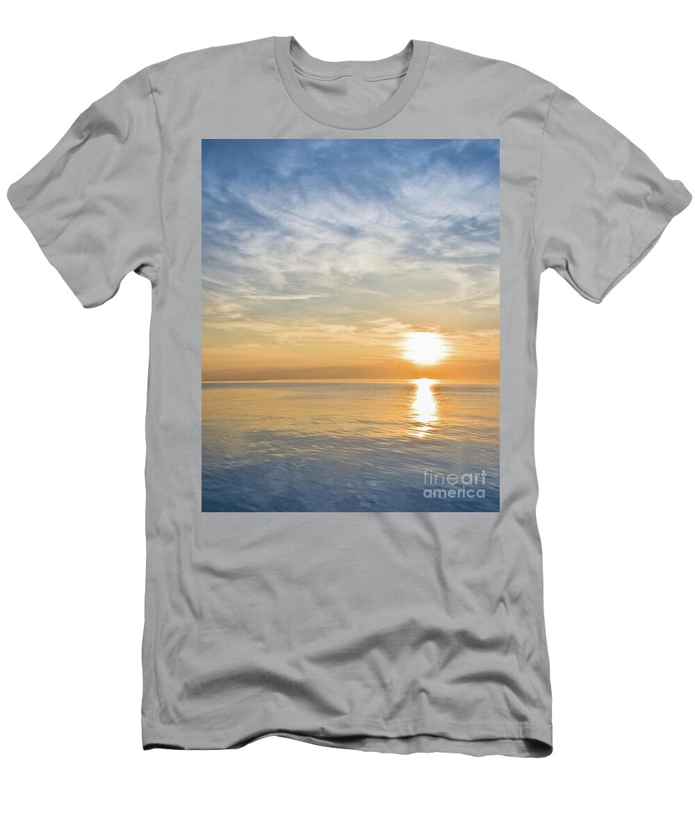 Chicago T-Shirt featuring the photograph Sunrise Over Lake Michigan in Chicago by David Levin