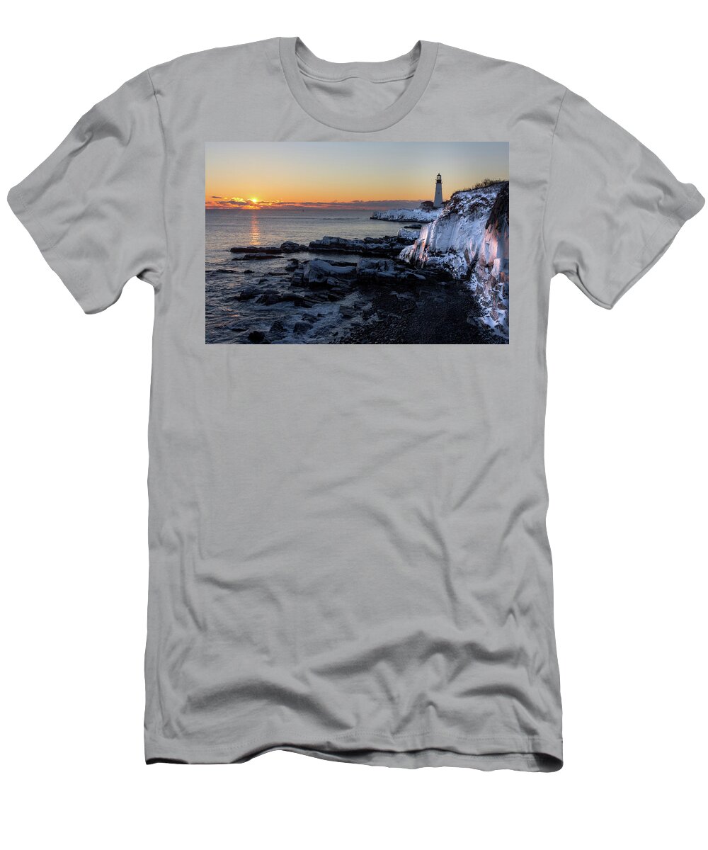 Sun T-Shirt featuring the photograph Sunrise Reflection by Darryl Hendricks