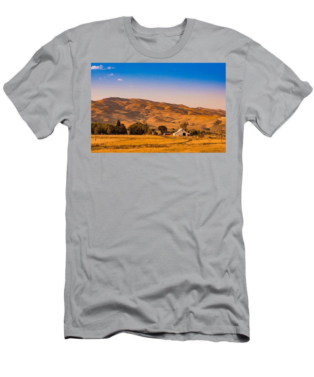 Farm T-Shirt featuring the photograph Sunset on the Farm by Paul LeSage