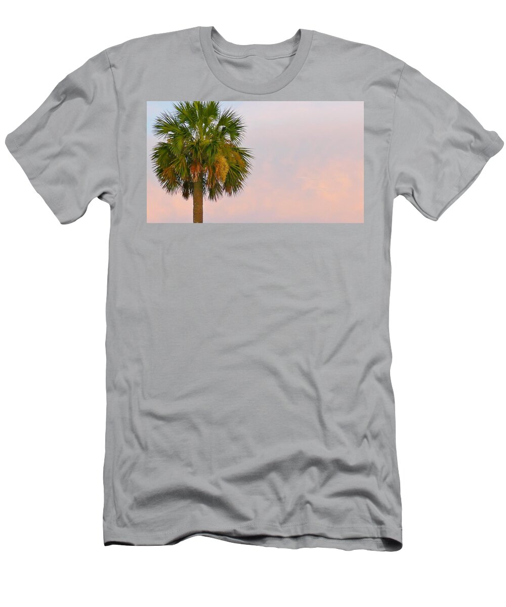 Palm T-Shirt featuring the photograph Sunset Palm by Scott Waters