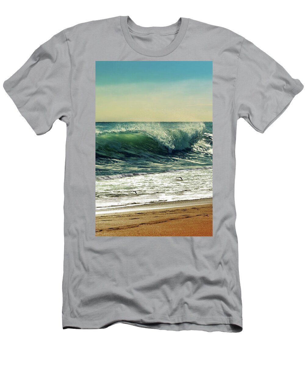 Beach T-Shirt featuring the photograph Surf's Up by Laura Fasulo