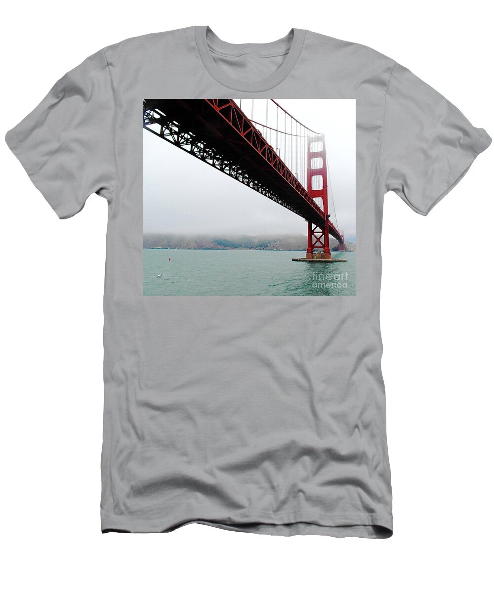 Historical T-Shirt featuring the photograph Suspension Bridge by Elisabeth Derichs