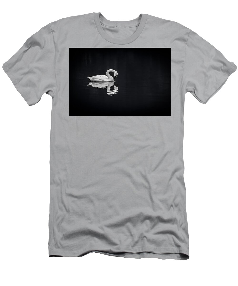  T-Shirt featuring the photograph Swans by David Downs