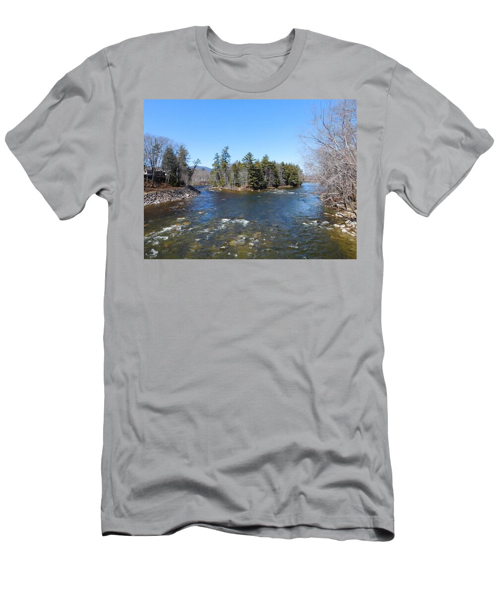 Swift River T-Shirt featuring the photograph Swift and Saco Rivers Meet by Catherine Gagne