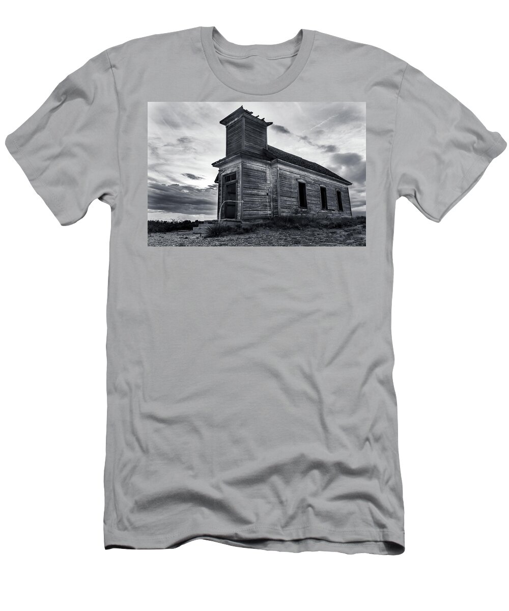 Church T-Shirt featuring the photograph Taiban Presbyterian Church, New Mexico by Adam Reinhart