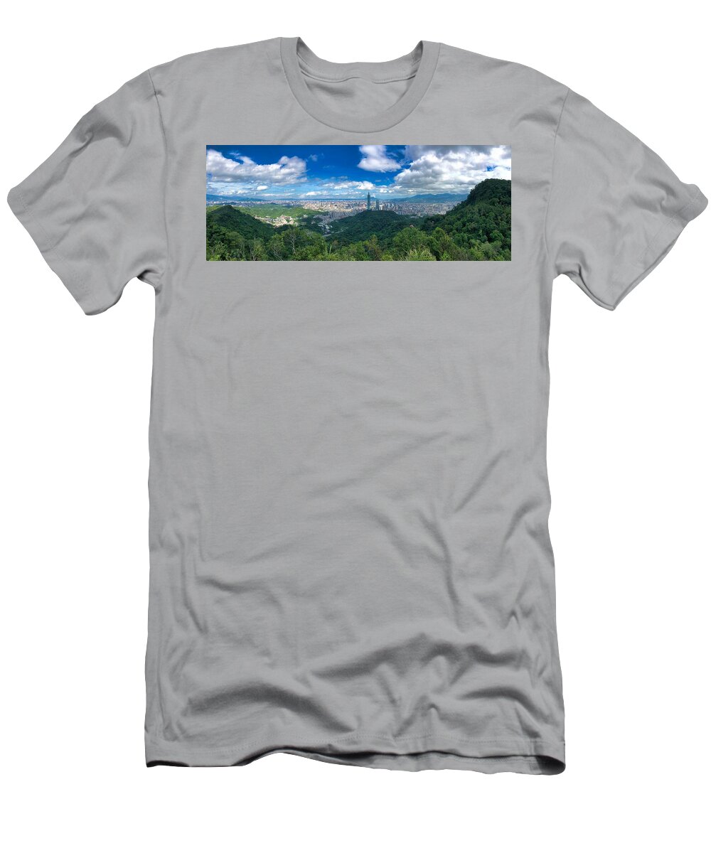 Taipei T-Shirt featuring the photograph Taipei Panorama by Brian Eberly