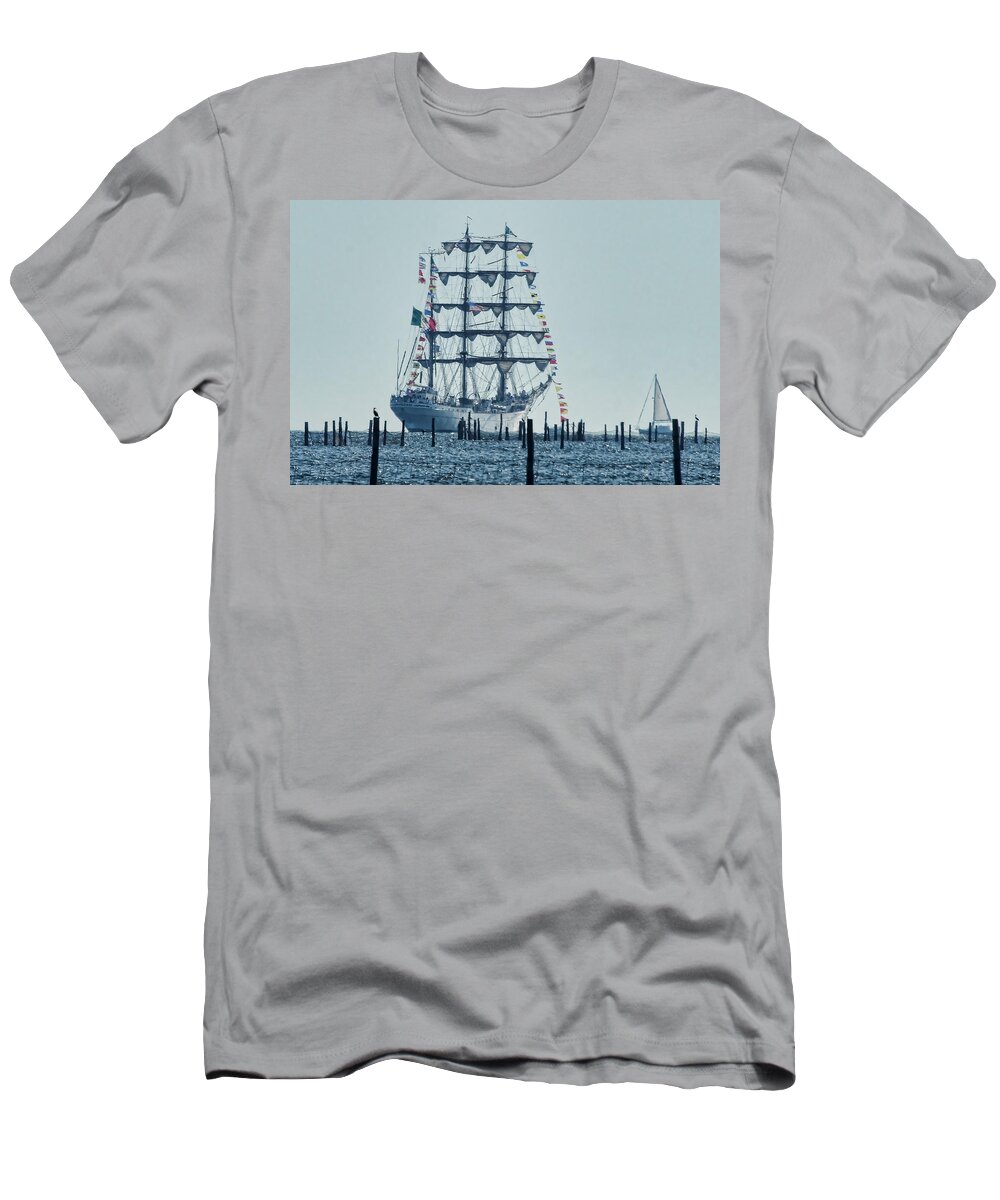 Sailing T-Shirt featuring the photograph Tall Ship by Alan Hutchins