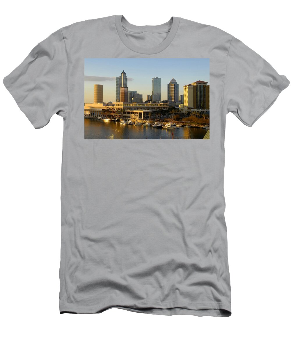 Tampa Bay Florida T-Shirt featuring the photograph Tampa Bay and Gasparilla by David Lee Thompson