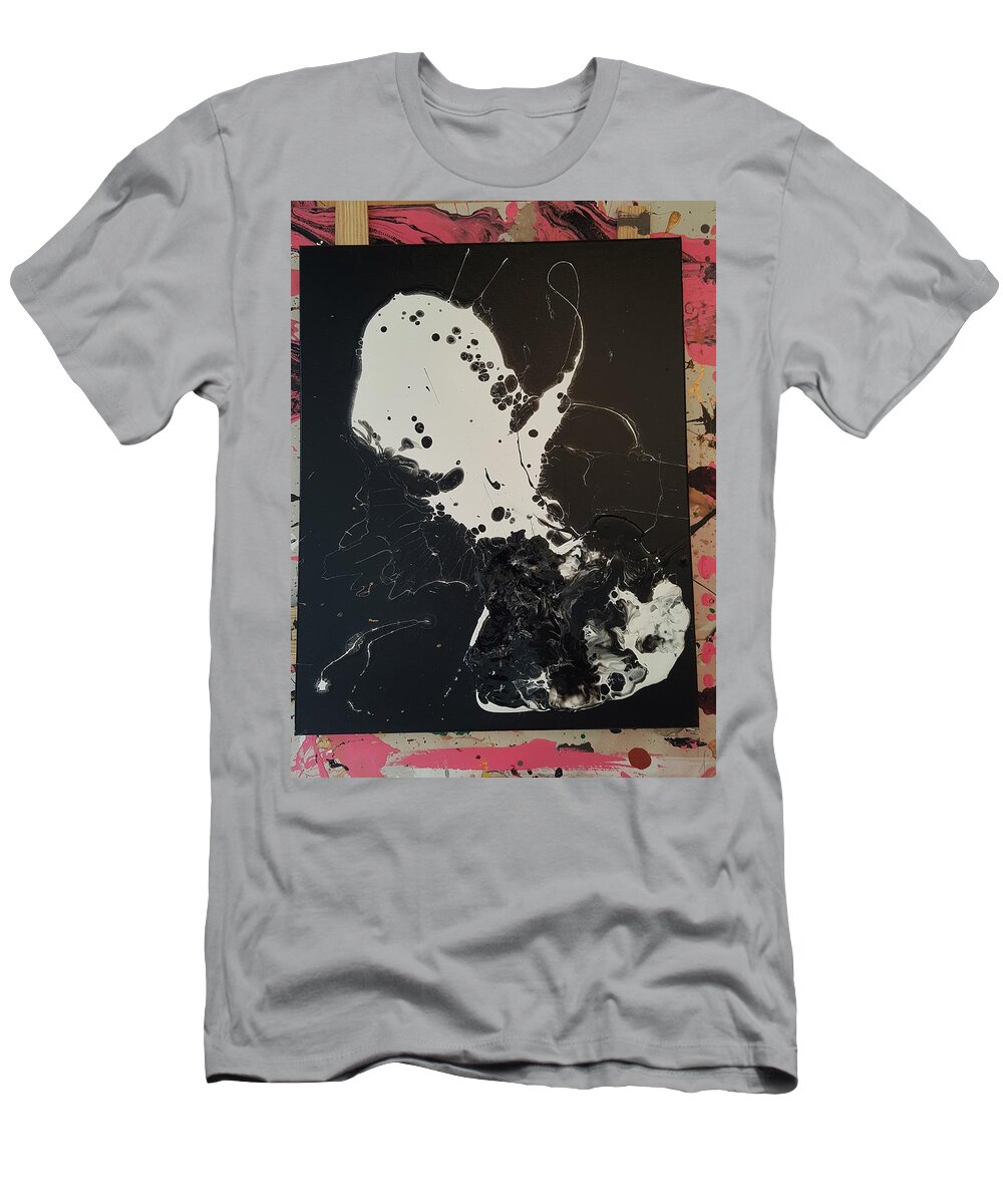 Abstract T-Shirt featuring the painting Tankhead is trying to get out of a bottle by Gyula Julian Lovas