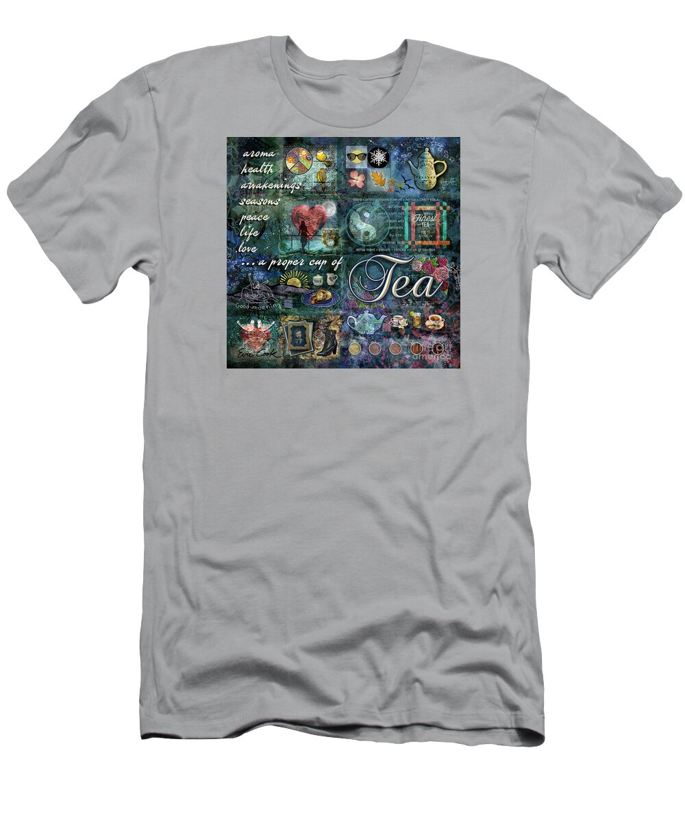 Tea T-Shirt featuring the digital art Tea by Evie Cook