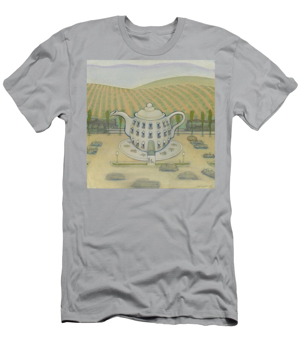 Teapot Hotel T-Shirt featuring the painting Teapot by John Reynolds