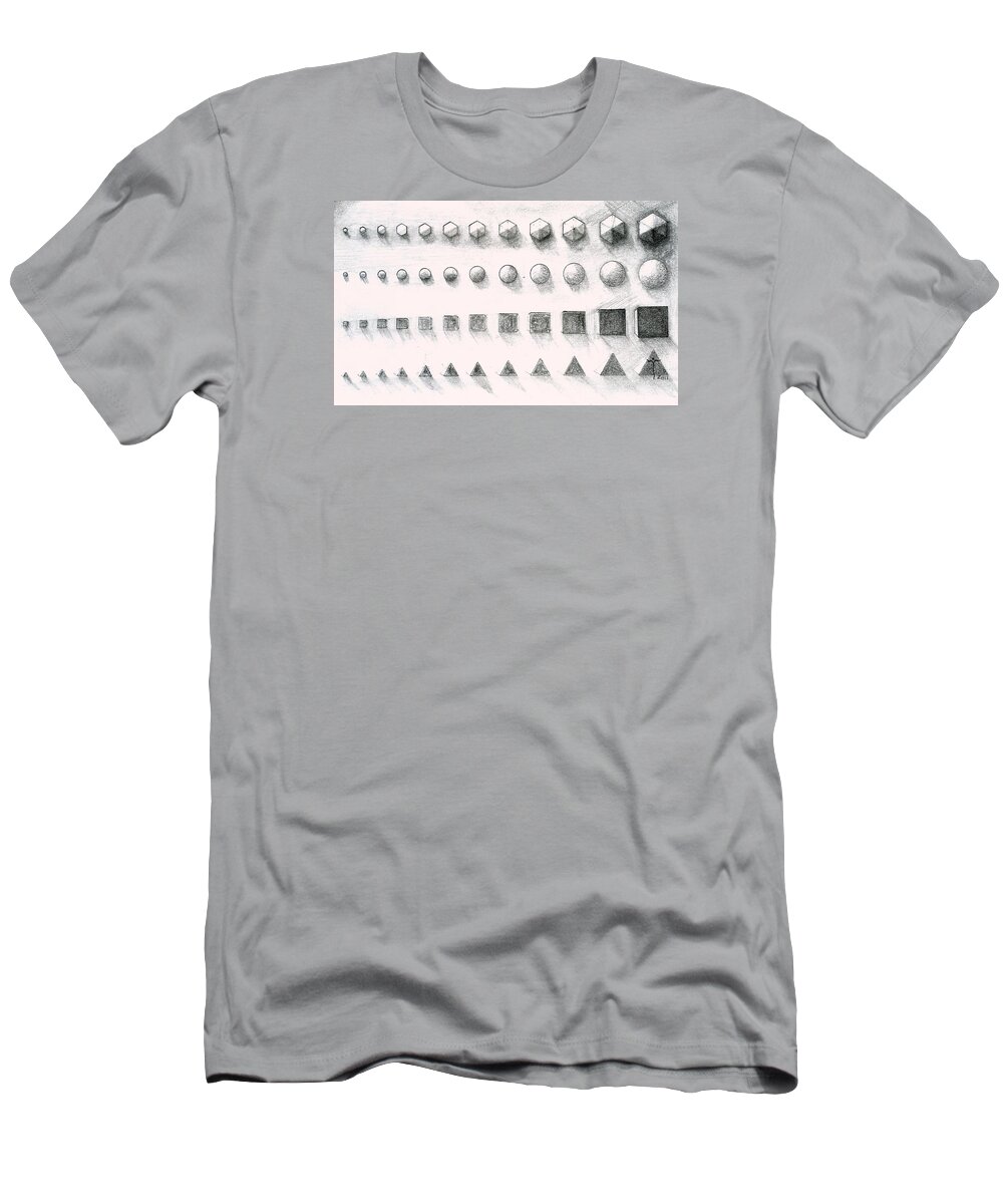  T-Shirt featuring the drawing Template by James Lanigan Thompson MFA
