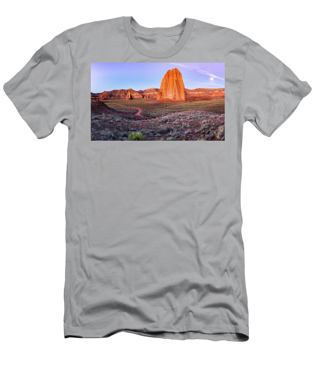 American T-Shirt featuring the photograph Temple of the Sun Lower Cathedral Valley by Alex Mironyuk